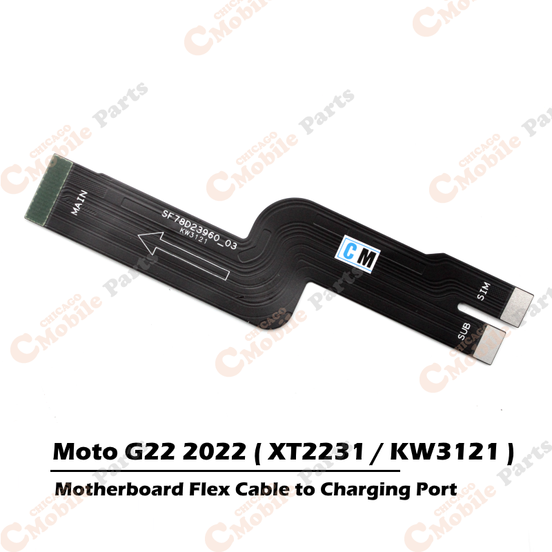 Motorola Moto G22 2022 Motherboard Flex Cable to Charging Port ( XT2231 / KW3121 )