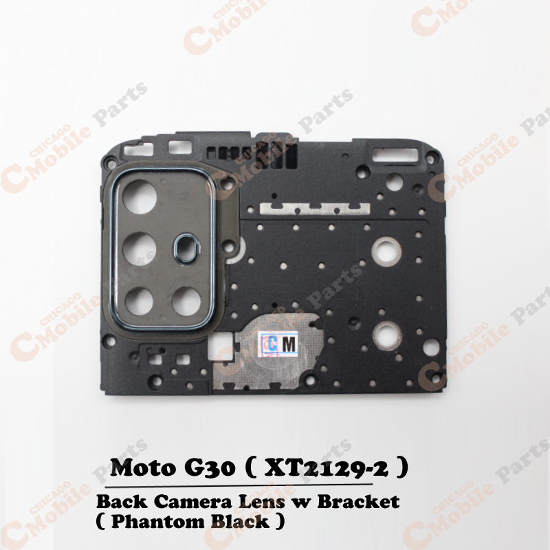 Motorola Moto G30 Rear Back Camera Lens with Bracket ( XT2129-2 / Phantom Black )