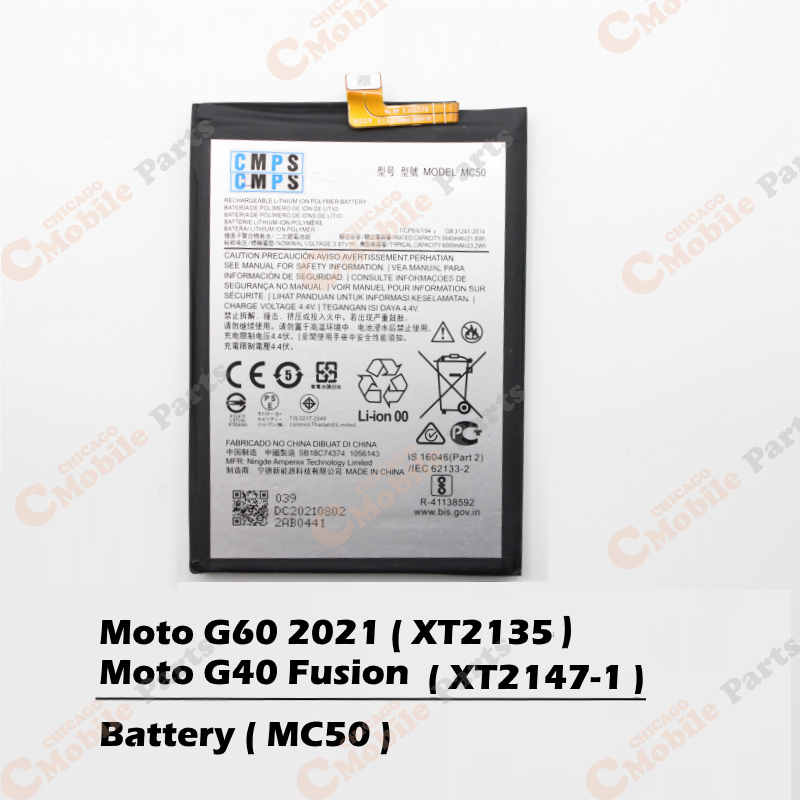 Motorola Moto G60 2021 / Moto G40 Fusion / Moto G9 Power Battery ( XT2091 / XT2135 / XT247 / MC50 )