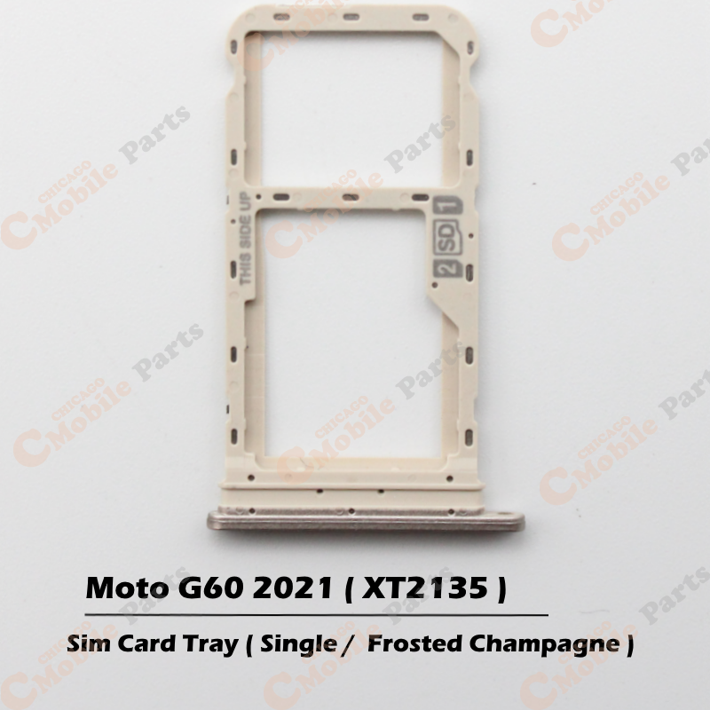 Motorola Moto G60 2021 Single Sim Card Tray Holder ( Single / Frosted Champagne )