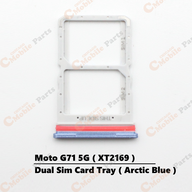Motorola Moto G71 5G Dual Sim Card Tray Holder ( XT2169 / Dual / Arctic Blue )