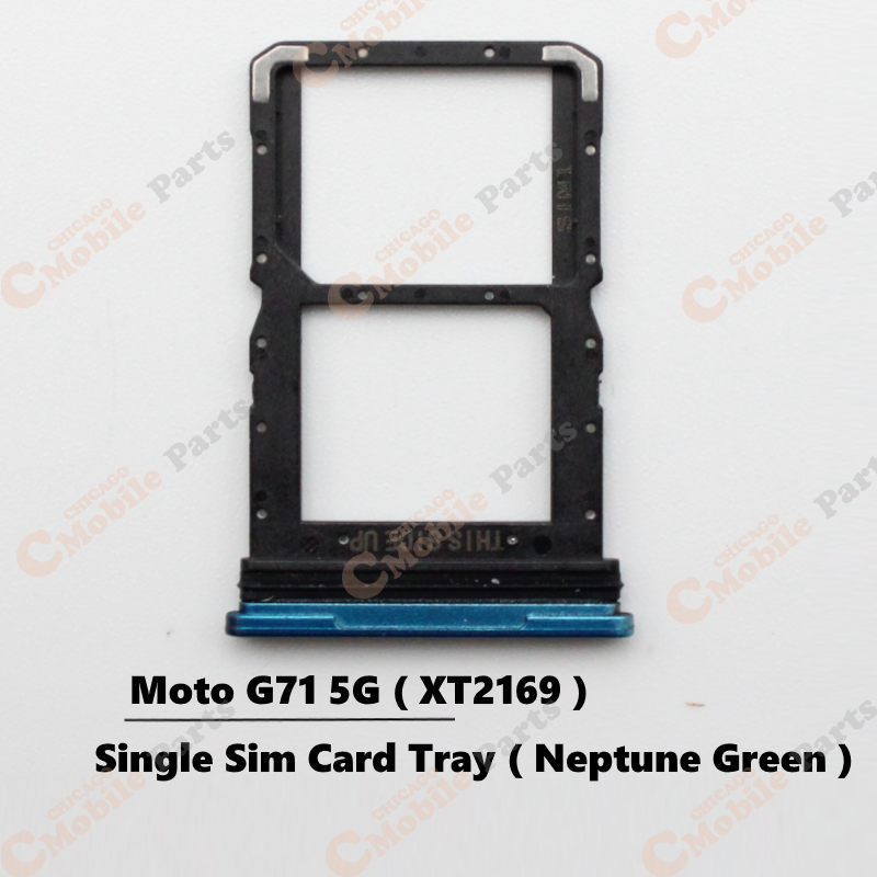 Motorola Moto G71 5G Single Sim Card Tray Holder ( XT2169 / Single / Neptune Green )