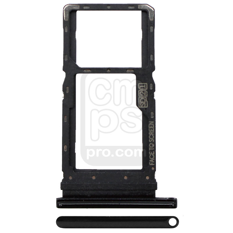 Motorola Moto G8 Play Dual Sim Card Tray Holder ( XT2015-2 / Black )