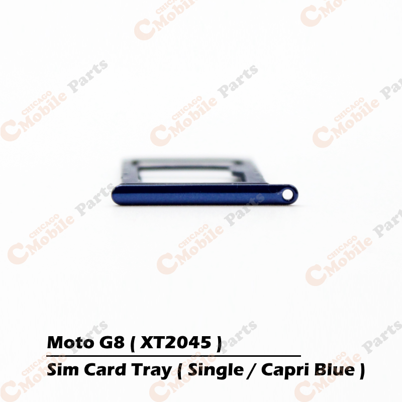 Motorola Moto G8 Single Sim Card Tray Holder ( XT2045-1 / Single / Capri Blue )