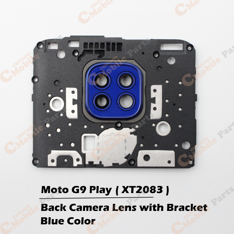 Motorola Moto G9 Play Rear Back Camera Lens with Bracket ( XT2083 / Blue )