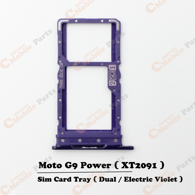 Motorola Moto G9 Power Dual Sim Card Tray Holder ( XT2091 / Dual / Electric Violet )