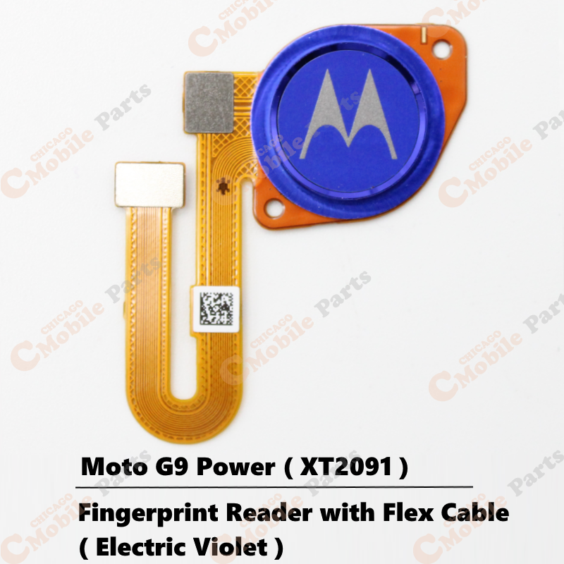 Motorola Moto G9 Power Fingerprint Reader Scanner with Flex Cable ( XT2091 / Electric Violet )