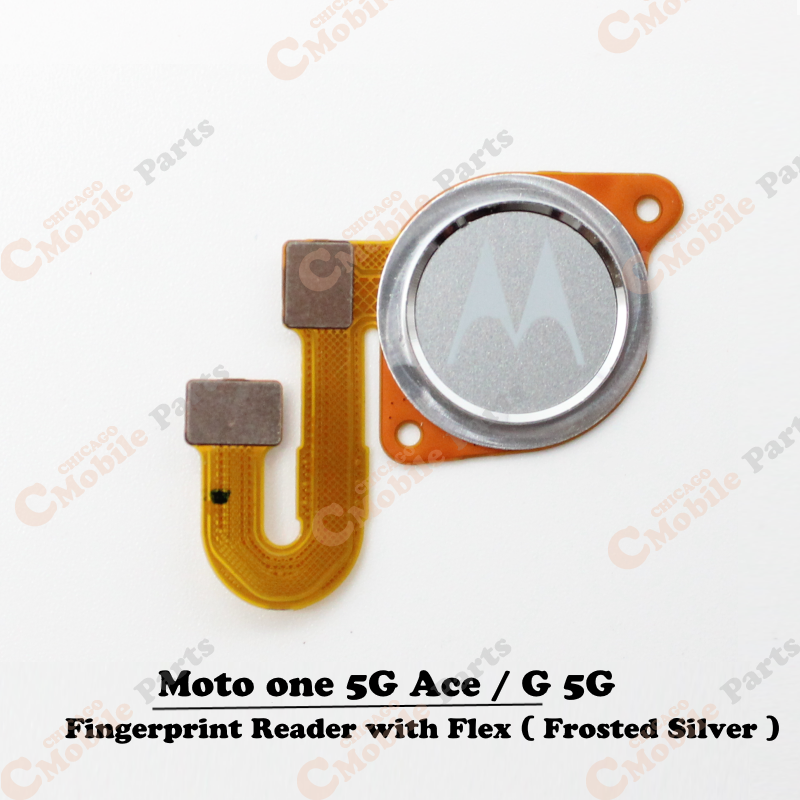 Motorola Moto One 5G Ace / Moto G 5G Fingerprint Reader Scanner with Flex Cable ( Frosted Silver )