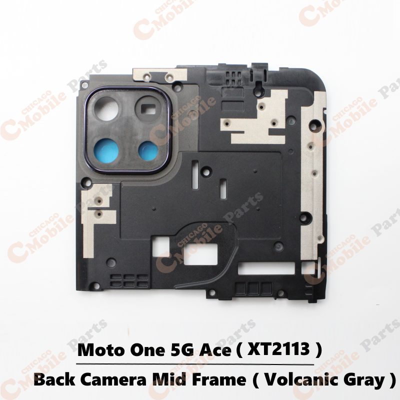 Motorola Moto One 5G Ace Rear Back Camera Mid Frame ( XT2113 / Volcanic Gray )