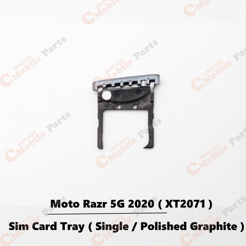 Motorola Moto Razr 5G 2020 Single Sim Card Tray Holder ( XT2071 / Single / Polished Graphite )