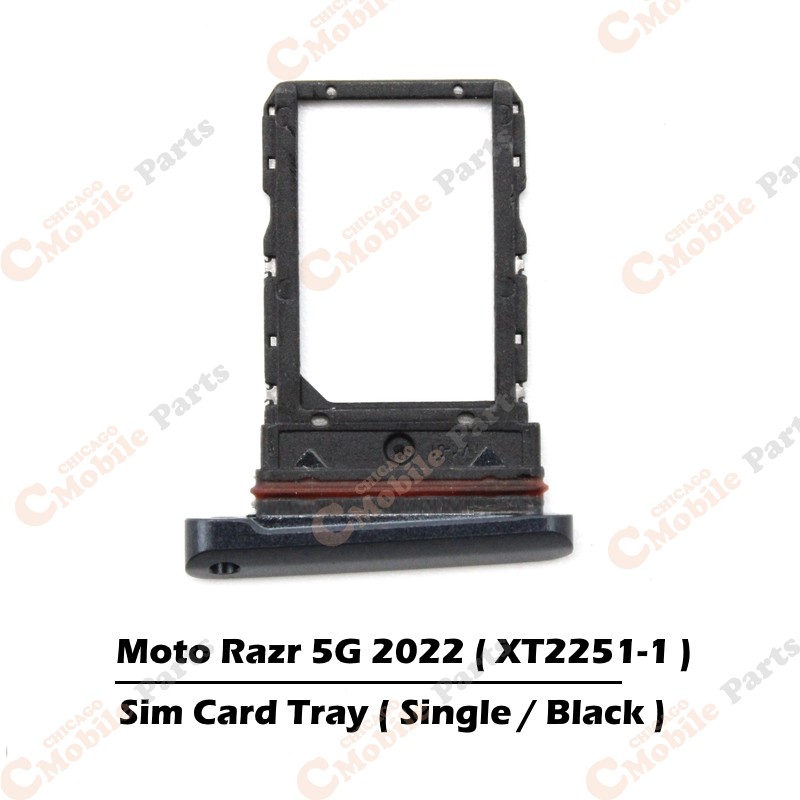Motorola Moto Razr 5G 2022 Single Sim Card Tray Holder ( XT2251-1 / Single / Black )