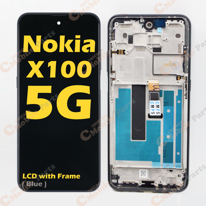 Nokia X100 5G LCD Screen Assembly with Frame ( Blue )