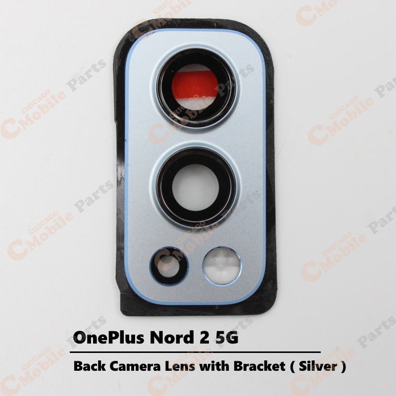OnePlus Nord 2 5G Rear Back Camera Lens with Bracket ( Silver )