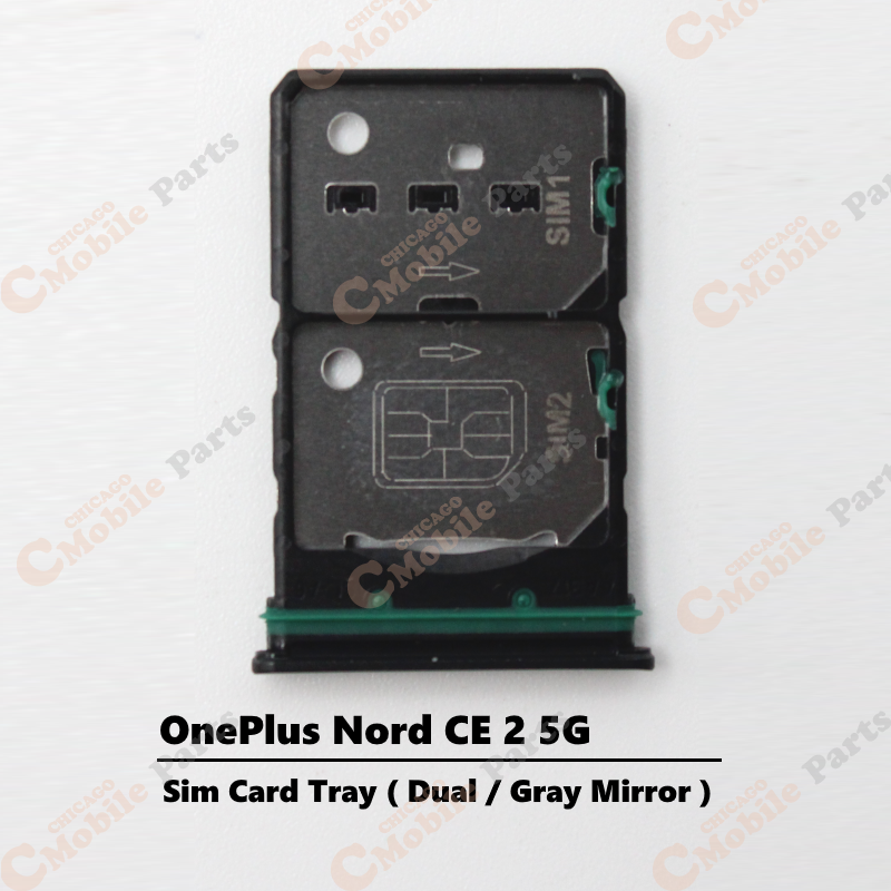 OnePlus Nord CE 2 5G Dual Sim Card Tray Holder ( Dual / Gray Mirror )