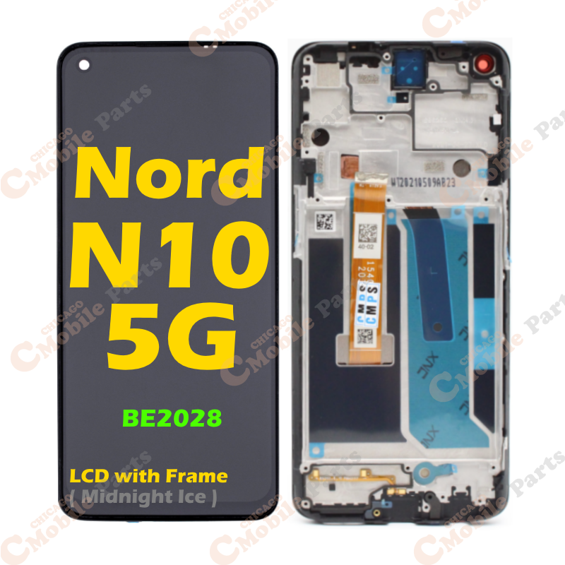 OnePlus Nord N10 5G LCD Assembly with Frame ( Midnight Ice )