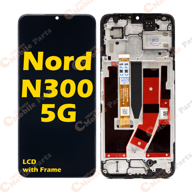 OnePlus Nord N300 5G LCD Screen Assembly with Frame ( Refurbished )