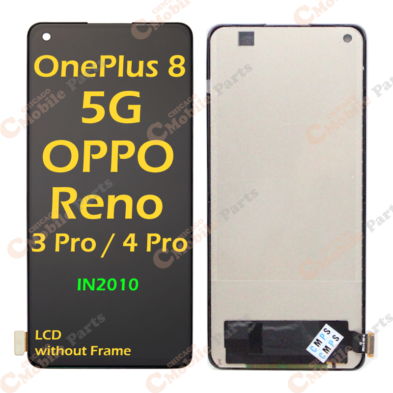 OnePlus 8 5G / OPPO Reno 3 Pro / 4 Pro LCD Assembly without Frame (  IN2010 / Aftermarket )