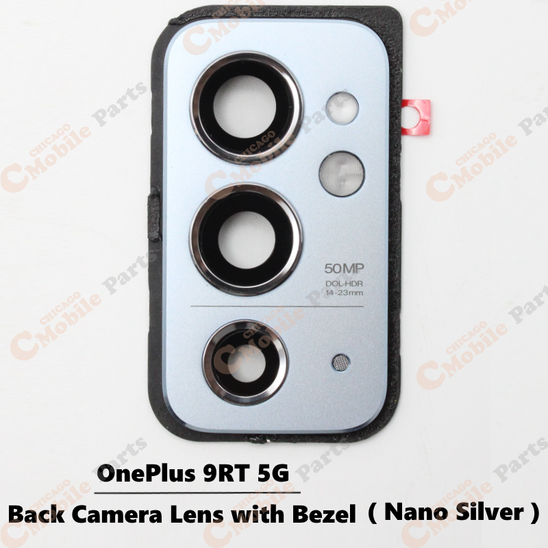 OnePlus 9RT 5G Rear Back Camera Lens with Bezel ( Nano Silver )