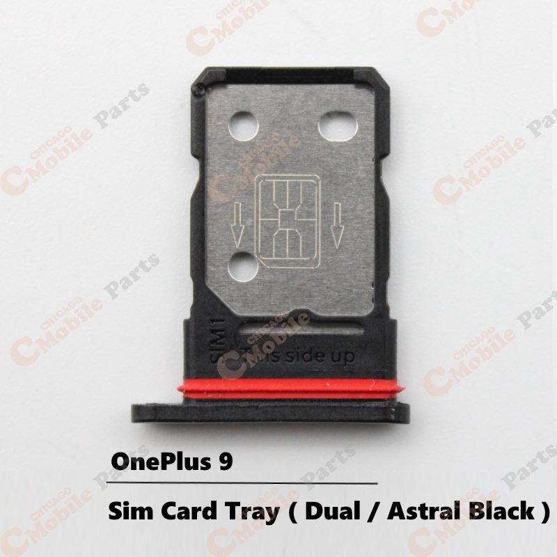 OnePlus 9 Dual Sim Card Tray Holder ( Dual / Astral Black )