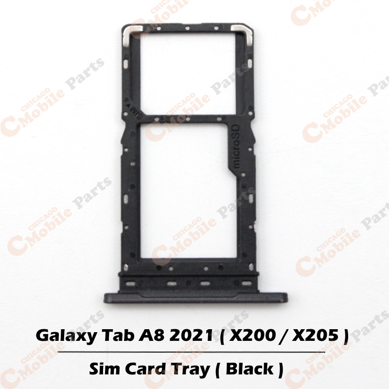 Galaxy Tab A8 2021 Sim Card Tray Holder ( X200 / X205 ) - Black