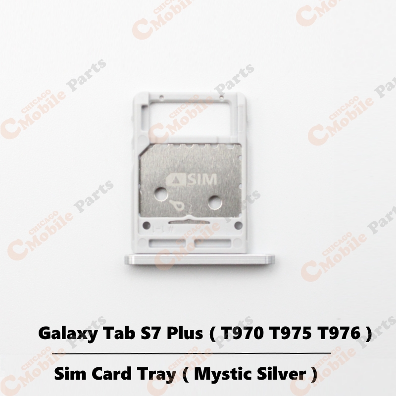 Galaxy Tab S7 Plus Sim Card Tray Holder ( T970 / T975 / T976 ) - Mystic Silver