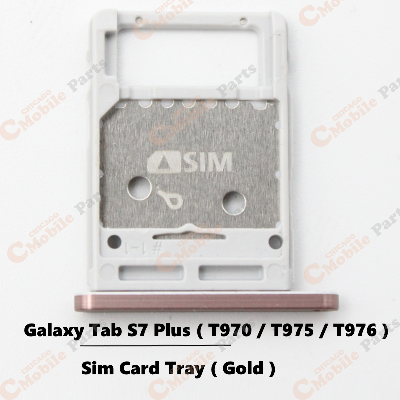 Galaxy Tab S7 Plus Sim Card Tray Holder ( T970 / T975 / T976 ) - Gold
