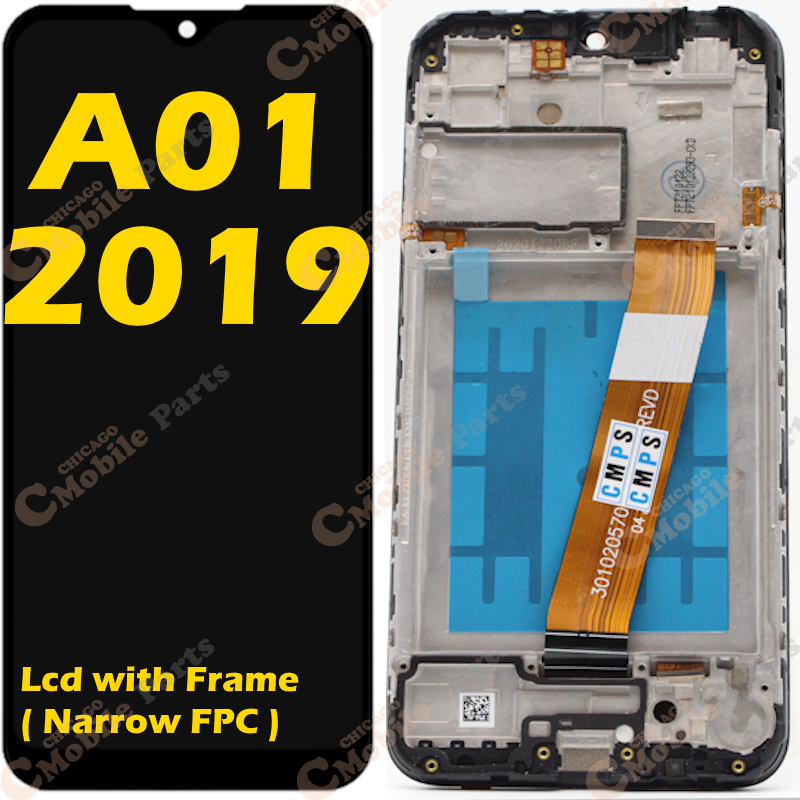 Galaxy A01 2019 LCD Screen Assembly With Frame - Narrow FPC ( A015 NA)
