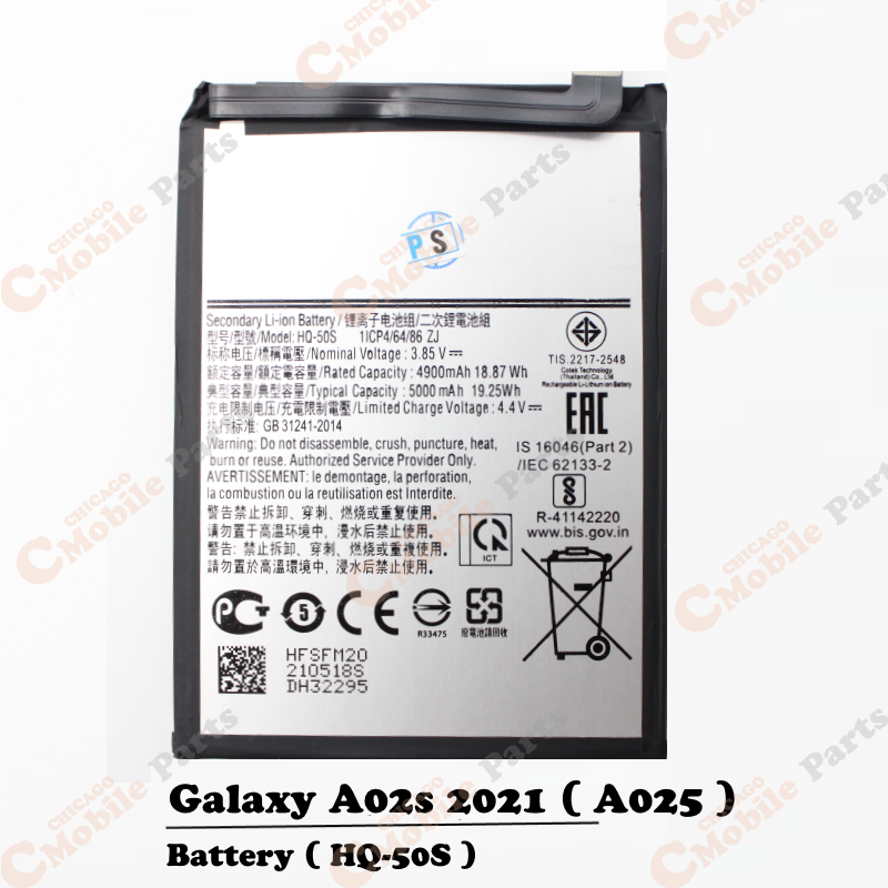 Galaxy A02s 2021 A03s Battery ( A025 / A037 / HQ-50S )