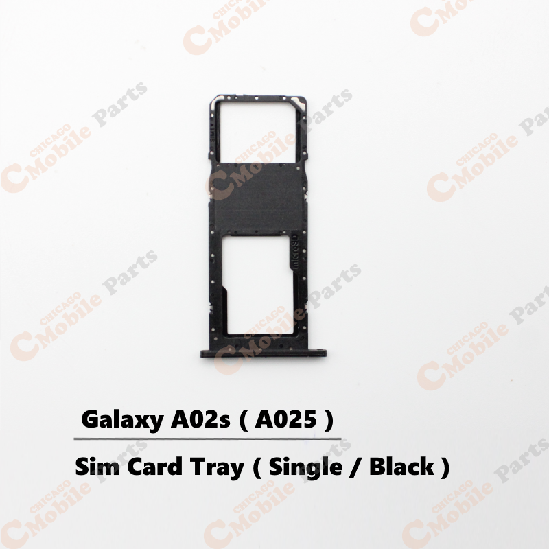 Galaxy A02s Single Sim Card Tray Holder ( A025 / Single / Black )