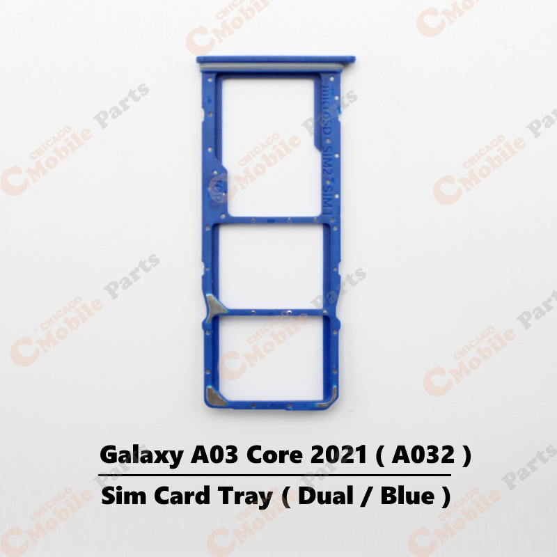 Galaxy A03 Core 2021 Dual Sim Card Tray Holder ( A032 / Dual / Blue )