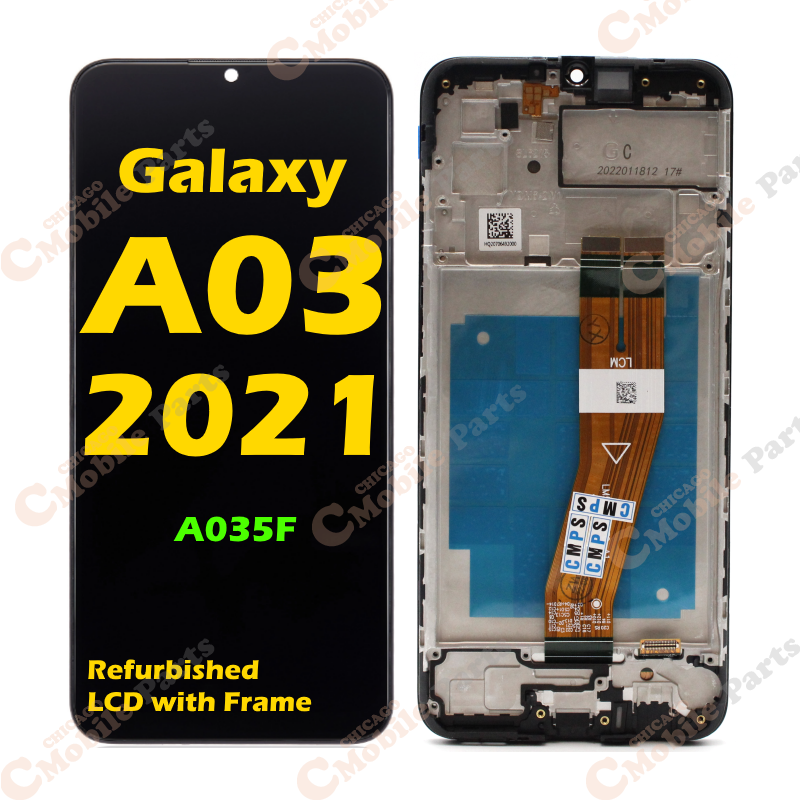 Galaxy A03 2021 LCD Screen Assembly with Frame ( A035F / Refurbished )
