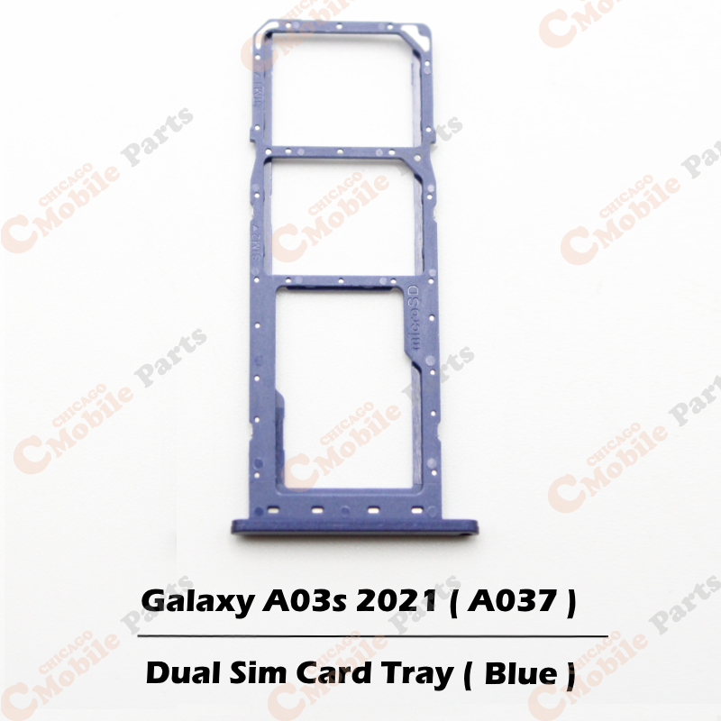 Galaxy A03s 2021 Dual Sim Card Tray Holder ( A037 / Dual / Blue )