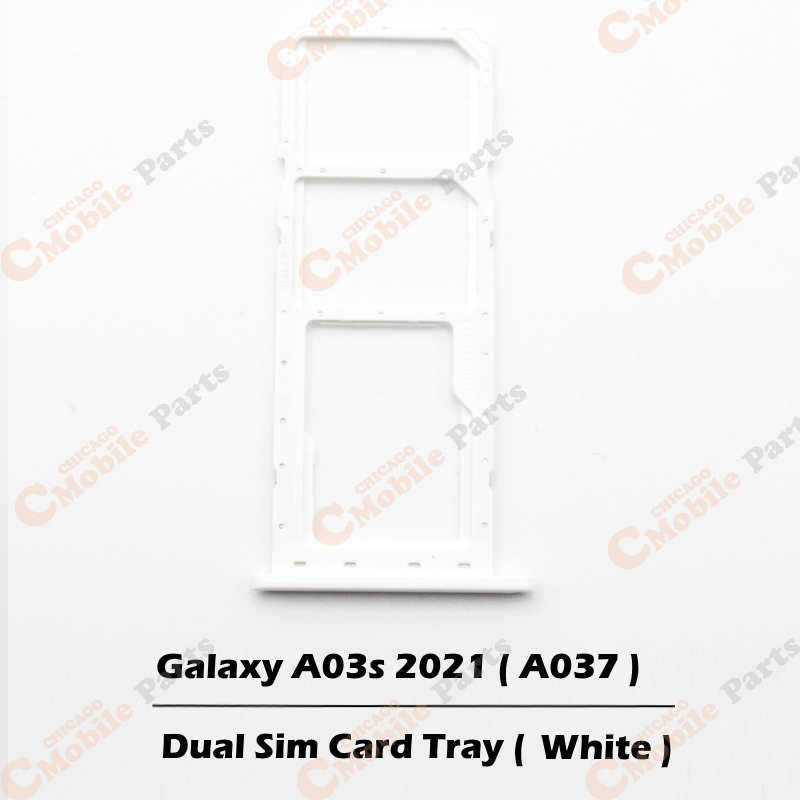 Galaxy A03s 2021 Dual Sim Card Tray Holder ( A037 / Dual / White )