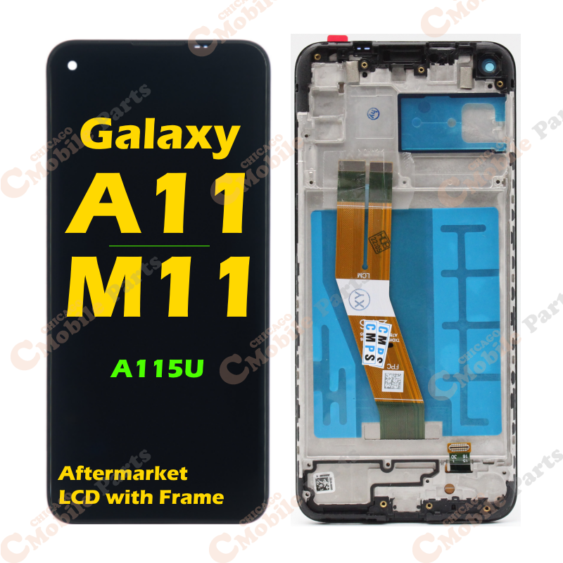 Galaxy A11 / M11 LCD Screen Assembly with Frame ( A115U / M11 / 161.5 mm ) - Black