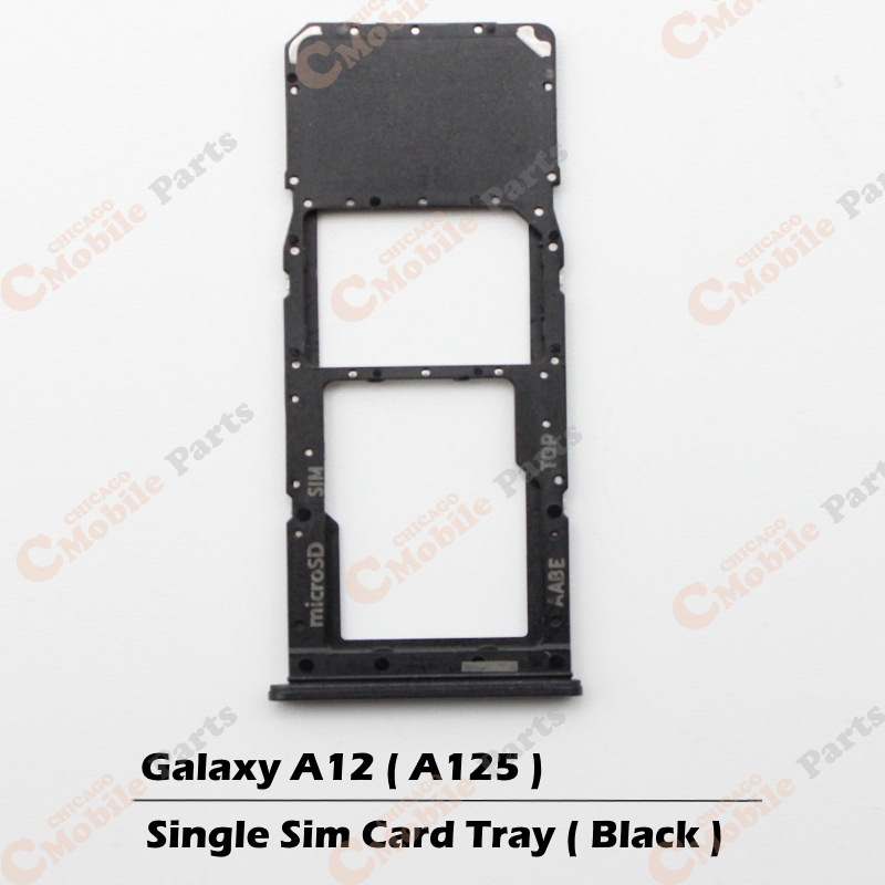 Galaxy A12 Single Sim Card Tray ( A125 / Single / Black )
