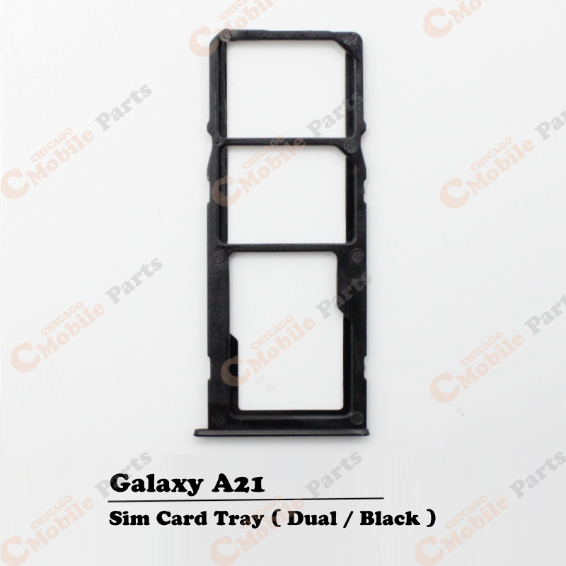 Galaxy A21 Dual Sim Card Tray Holder ( A215 / Dual / Black )