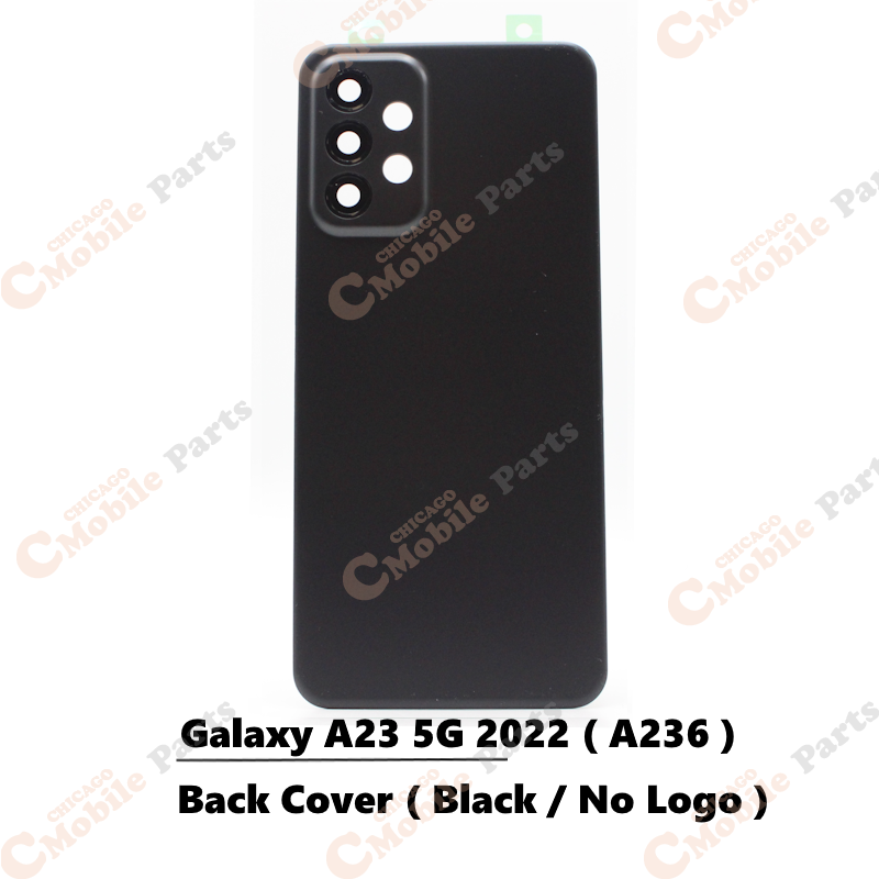 Galaxy A23 5G 2022 Back Cover / Back Door ( A236 / Black / No Logo )