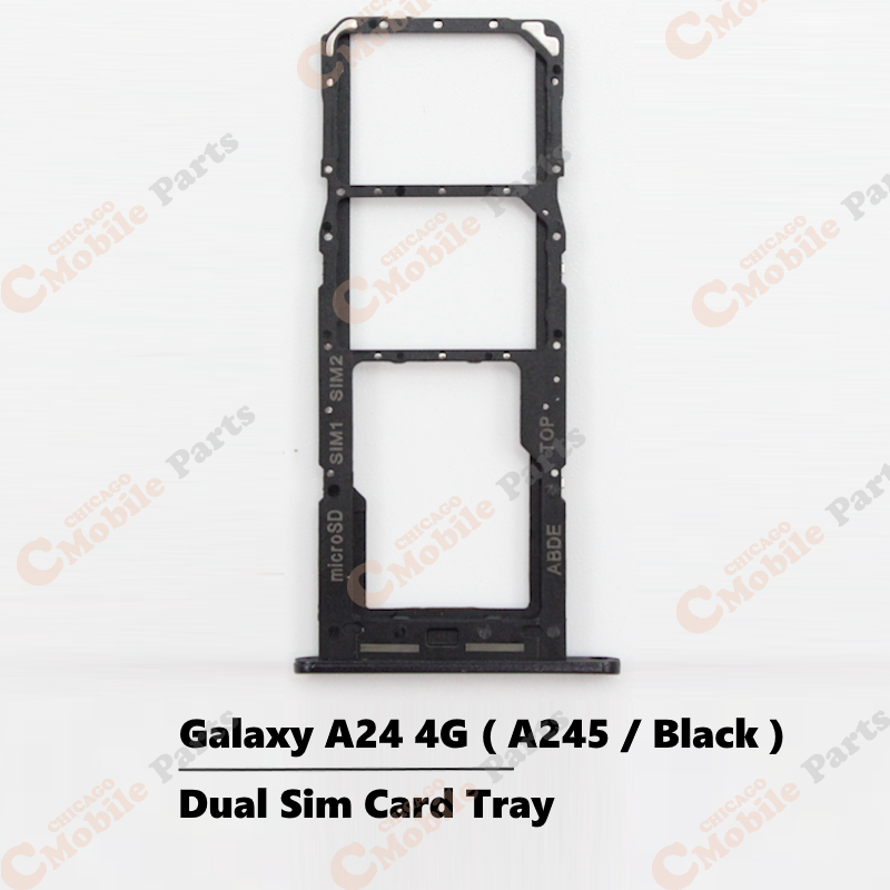 Galaxy A24 4G Dual Sim Card Tray Holder ( A245 / Black )