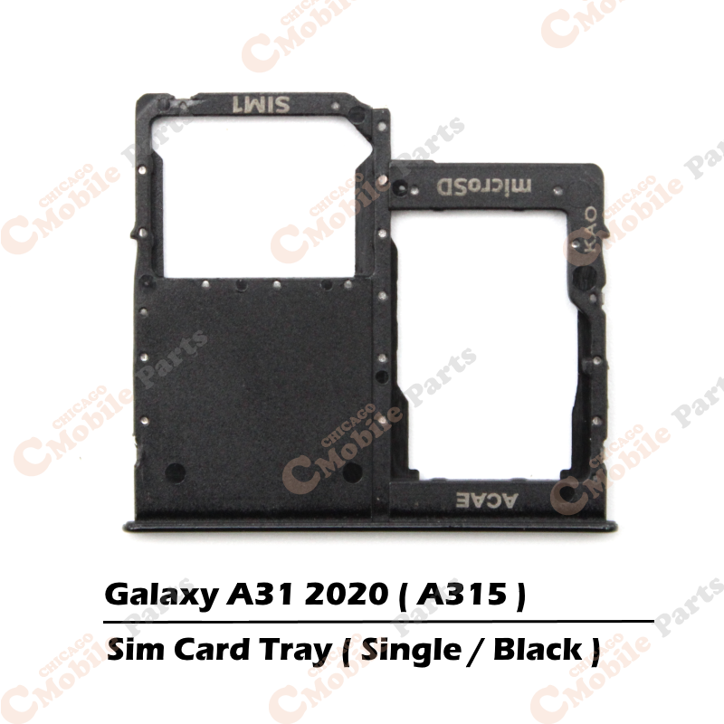 Galaxy A31 Single Sim Card Tray Holder ( A315 / Single / Black )