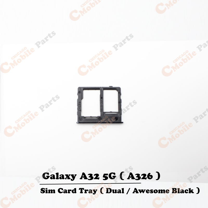 Galaxy A32 5G Dual Sim Card Tray Holder ( A326 / Dual / Awesome Black )