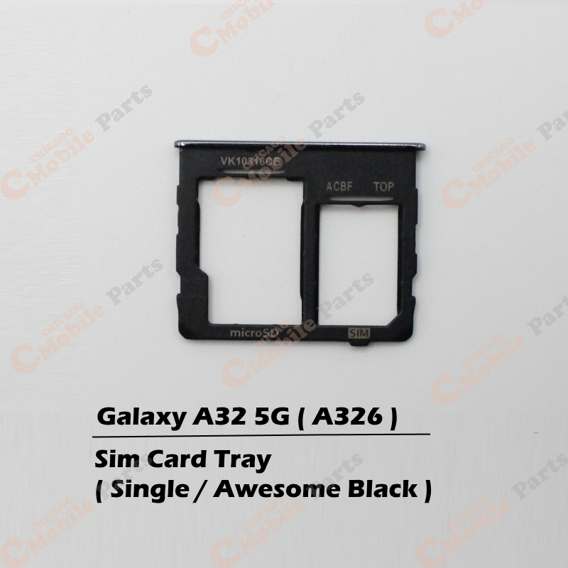 Galaxy A32 5G Single Sim Card Tray Holder A326 ( Single / Awesome Black )