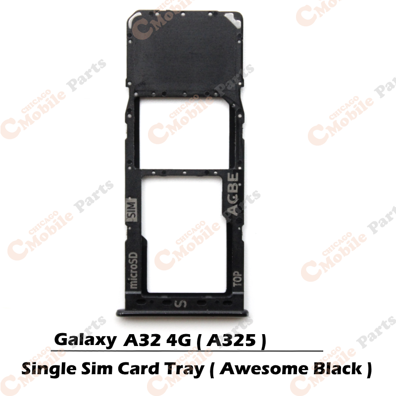 Galaxy A32 Single Sim Card Tray Holder ( A325 / Single / Awesome Black )