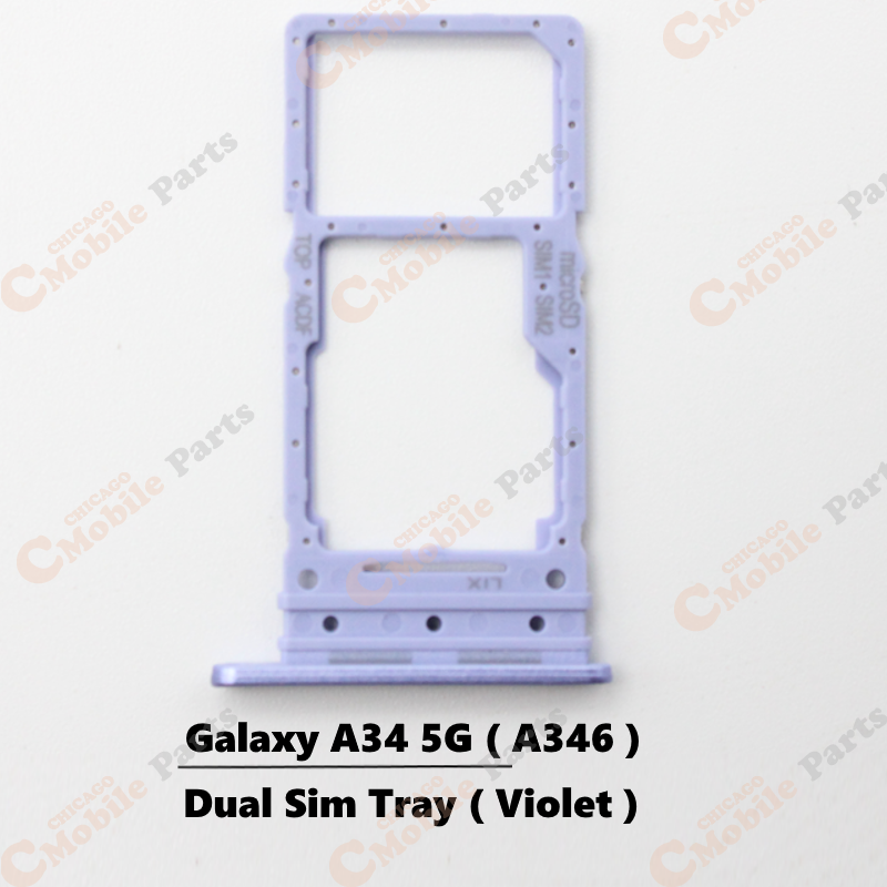 Galaxy A34 5G 2023 Dual Sim Card Tray Holder ( A346 / Dual / Black )