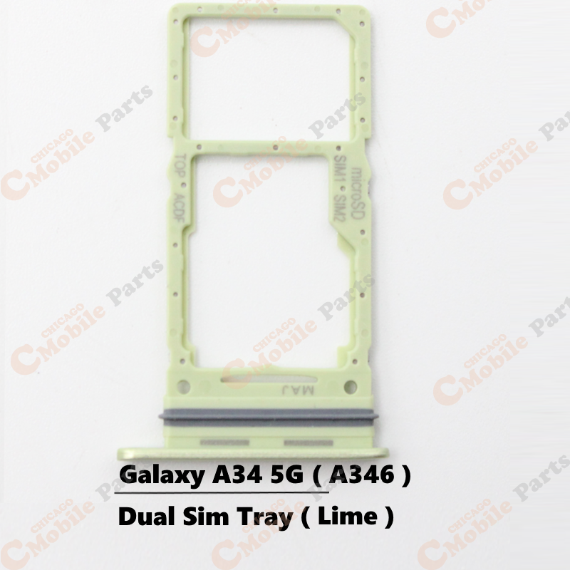 Galaxy A34 5G 2023 Dual Sim Card Tray Holder ( A346 / Dual / Lime )