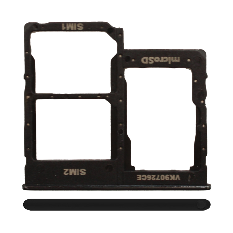 Galaxy A40 Dual Sim Card Tray Holder ( A405 / Dual / Black )