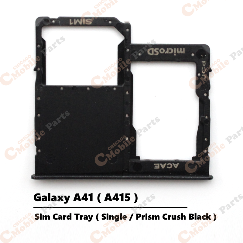 Galaxy A41 Single Sim Card Tray Holder ( A415 / Single / Prism Crush Black )