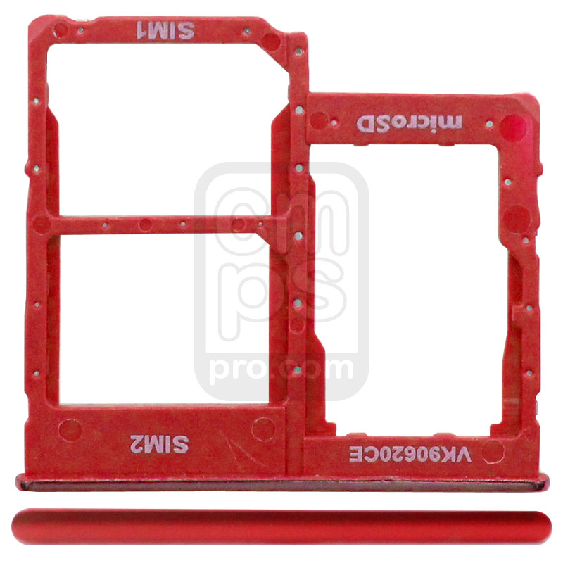 Galaxy A41 Dual Sim Card Tray Holder ( A415 / Dual / Prism Crush Red )