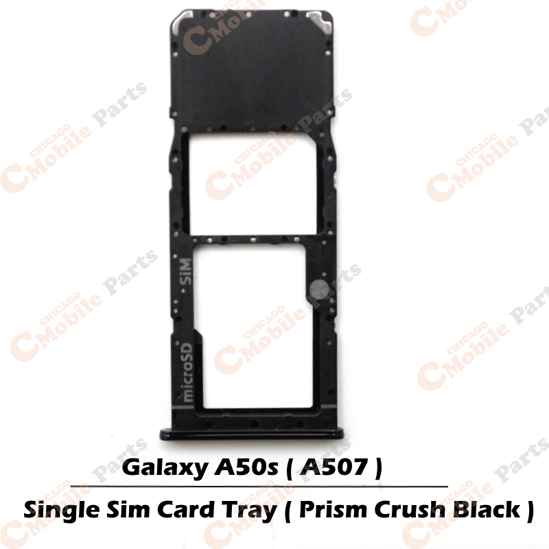 Galaxy A50s 2019 Single Sim Card Tray Holder ( A507 / Single / Prism Crush Black )
