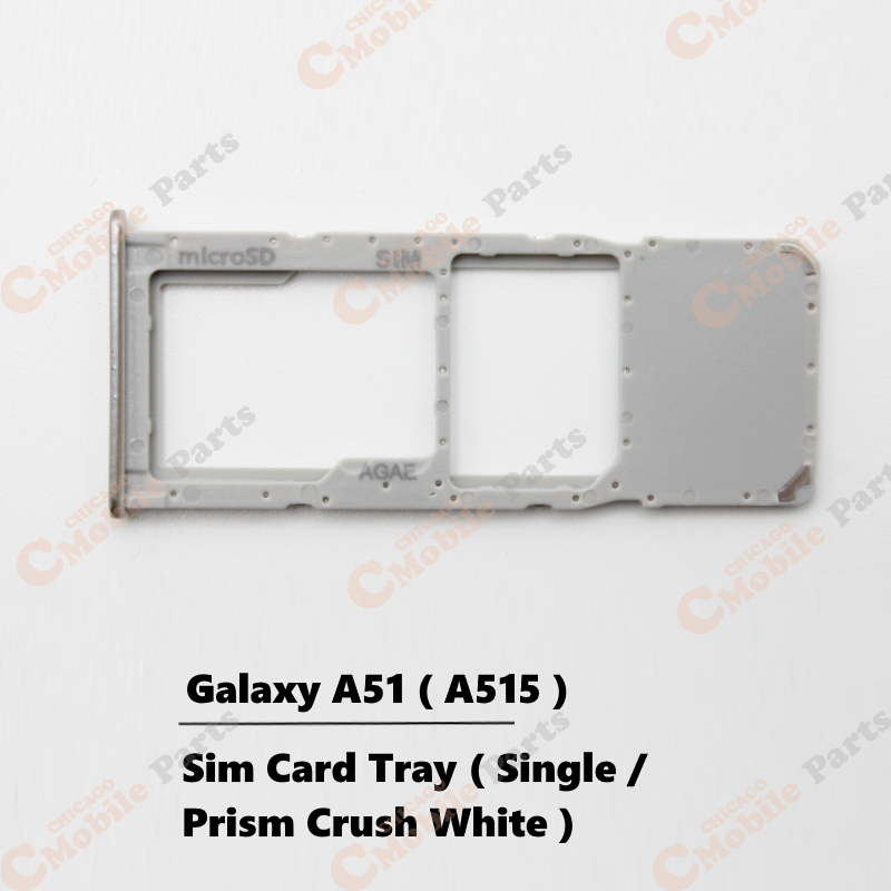 Galaxy A51 Single Sim Card Tray Holder ( A515 / Single / Prism Crush White )