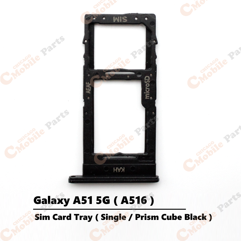 Galaxy A51 5G Single Sim Card Tray Holder ( A516 / Single / Prism Cube Black )
